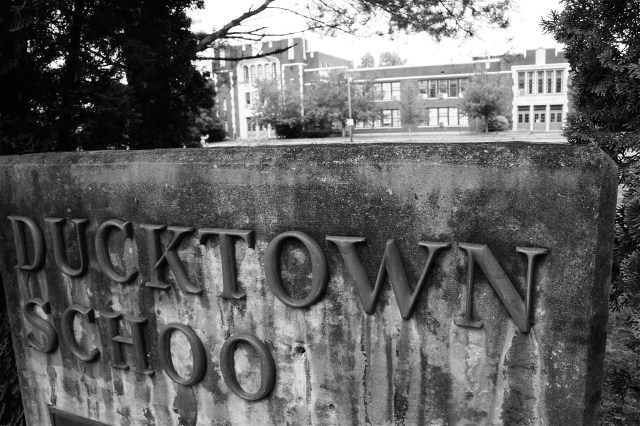 Ducktown School Sign